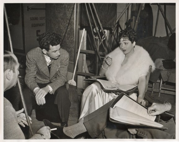 Kay Francis with director Joe May, Confession (WB 1937) publicity still. EPSON scanner image