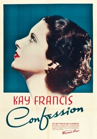 Kay Francis, "Confession" one sheet poster, 1937. KF_Confession_1sheet